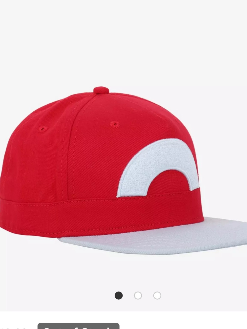 Pokémon Red and White Snapback Hat - Stylish Baseball Cap